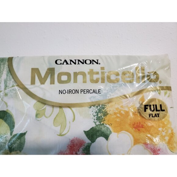 Cannon Monticello Full Flat Sheet in the Monet Bouquet Pattern # 649, NOS - Picture 3 of 8